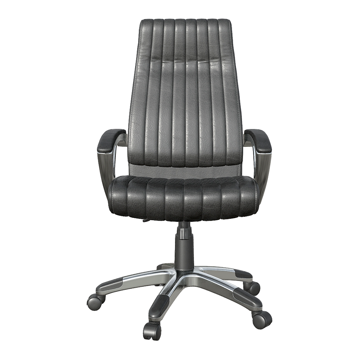 European-style black leather boss chair
