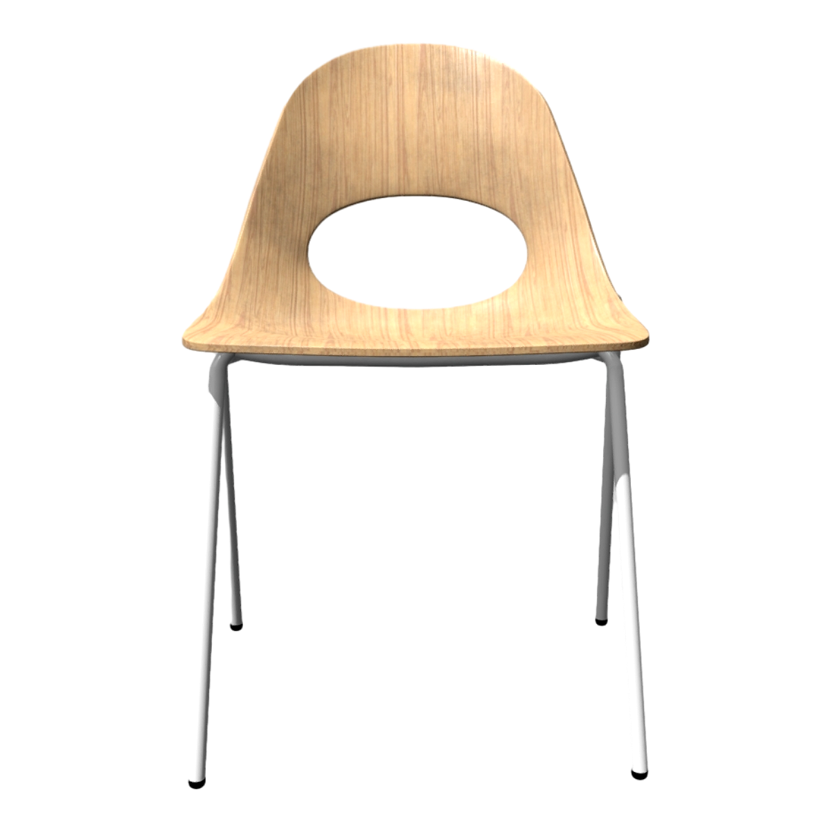 Nordic Creative Metal Solid Wood Backrest Chair