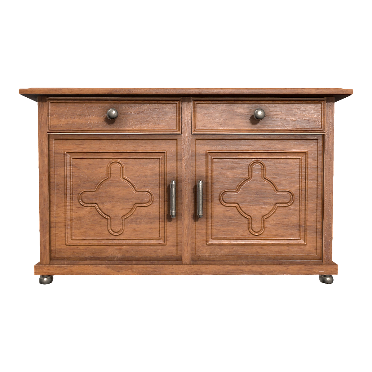 American Style Country Vintage Brown Solid Wood Bucket Cabinet Table Cabinet