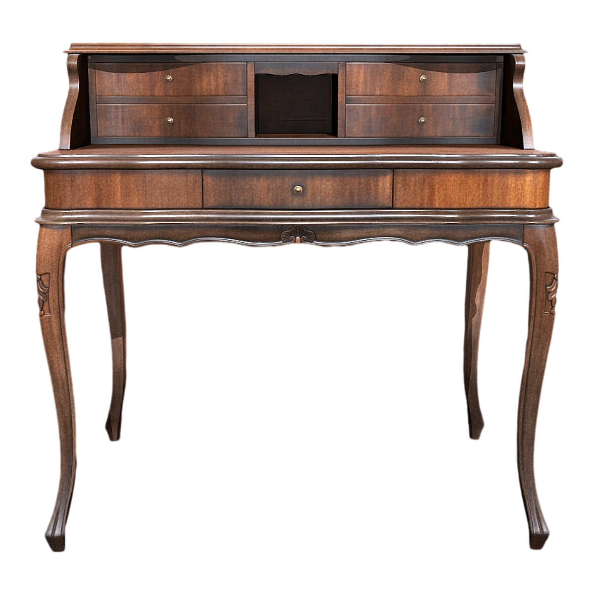American Classical Black Walnut Solid Wood Multi-function Desk Writing Table