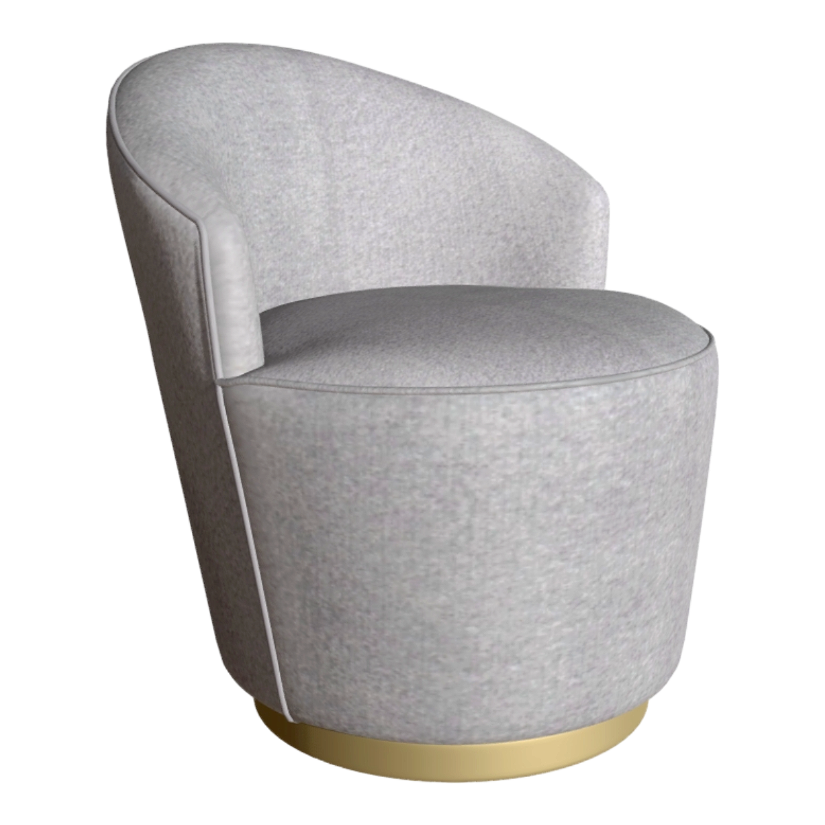 Nordic Creative Grey Velvet Fabric Backrest Chair