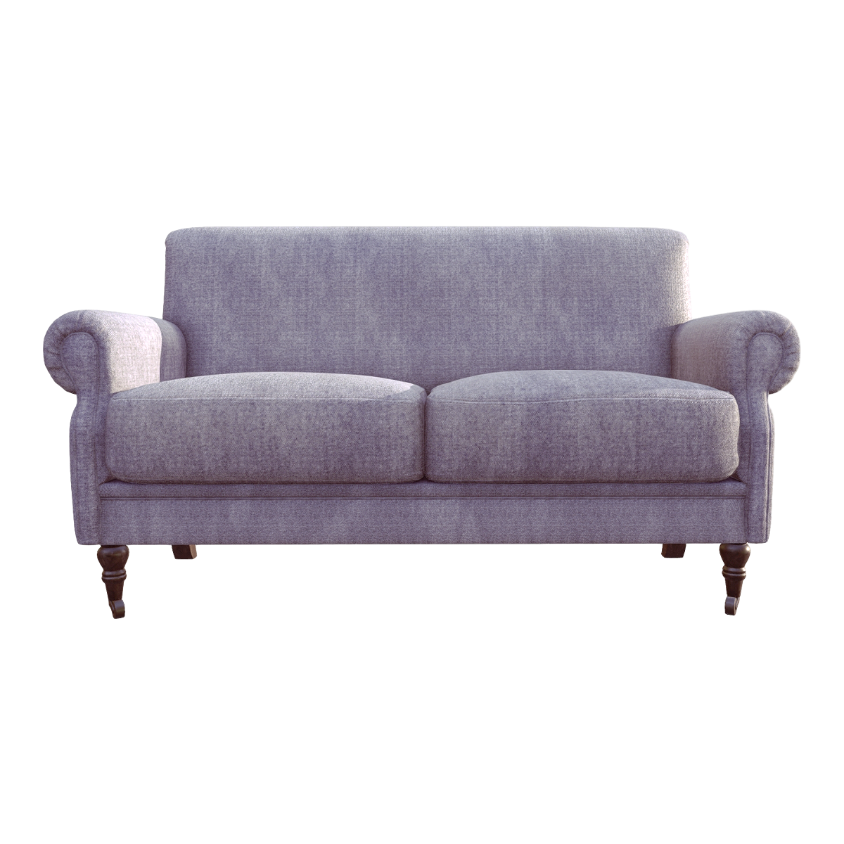 American Style Light Luxury light blue Fabric Double Armrest Sofa