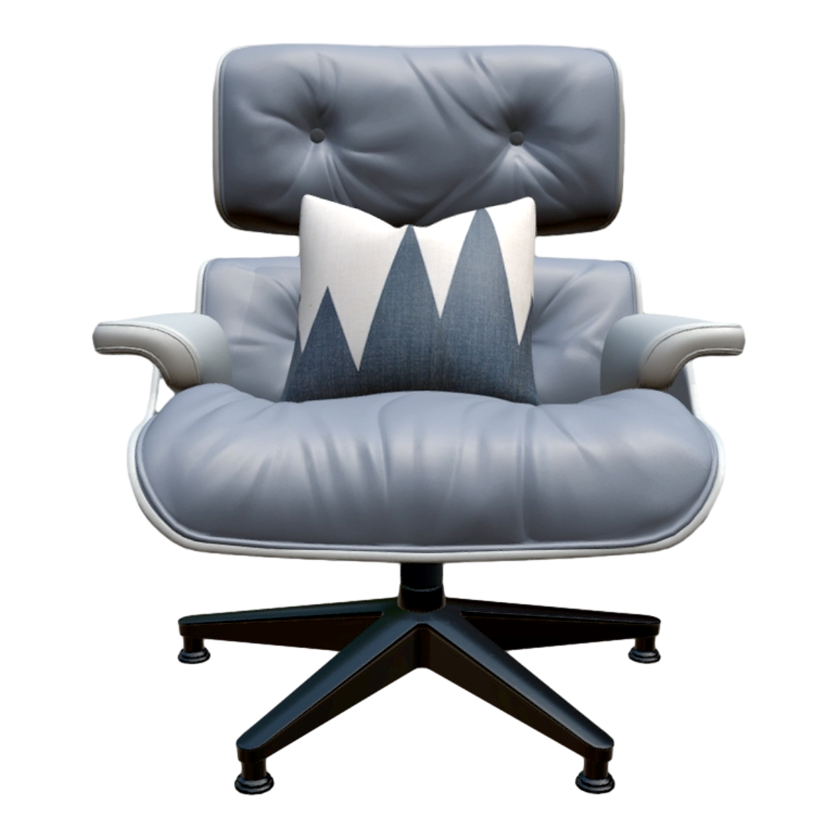 Eames Italian Light Luxury Gray Leather Recliner Boss Chair