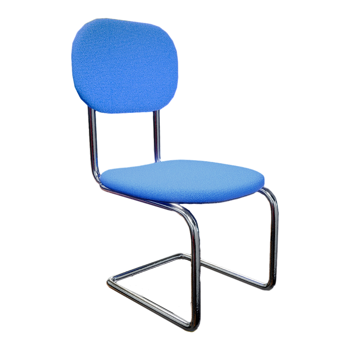 Household Metallic Blue Fabric Arch Chair Backrest Chair Leisure Chair