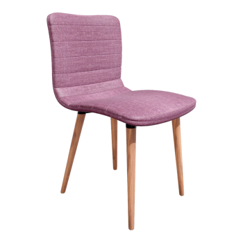Indoor and Outdoor Simple Solid Wood Purple Fabric Leisure Chair Backrest Chair