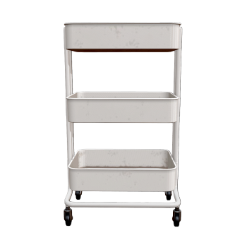 Home floor-mounted push-through metal multi-layer storage rack