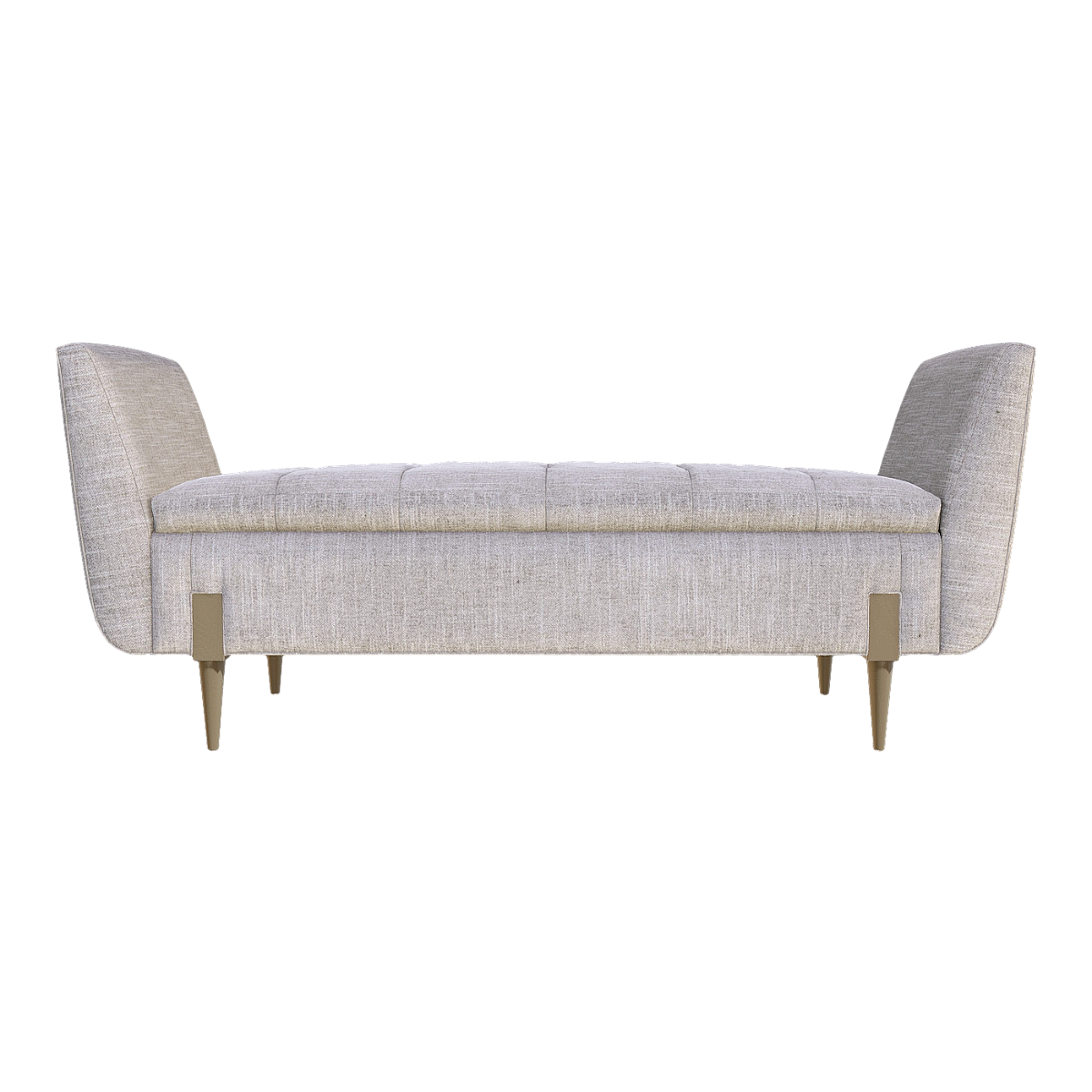 American creative solid wood gray fabric three-seat sofa without backrest armrest sofa