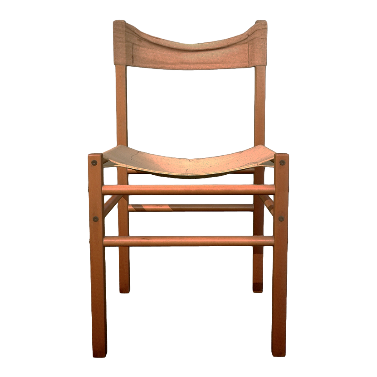 Home Retro Yellow Needle Stitch Fabric Backrest Chair Casual Chair Dining Chair