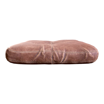 Office Driving Elastic Brown Leather Square Seat Cushion