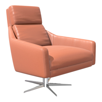 Office Home Metallic Orange Leather Boss Chair Recliner Backrest Armchair Sofa Chair