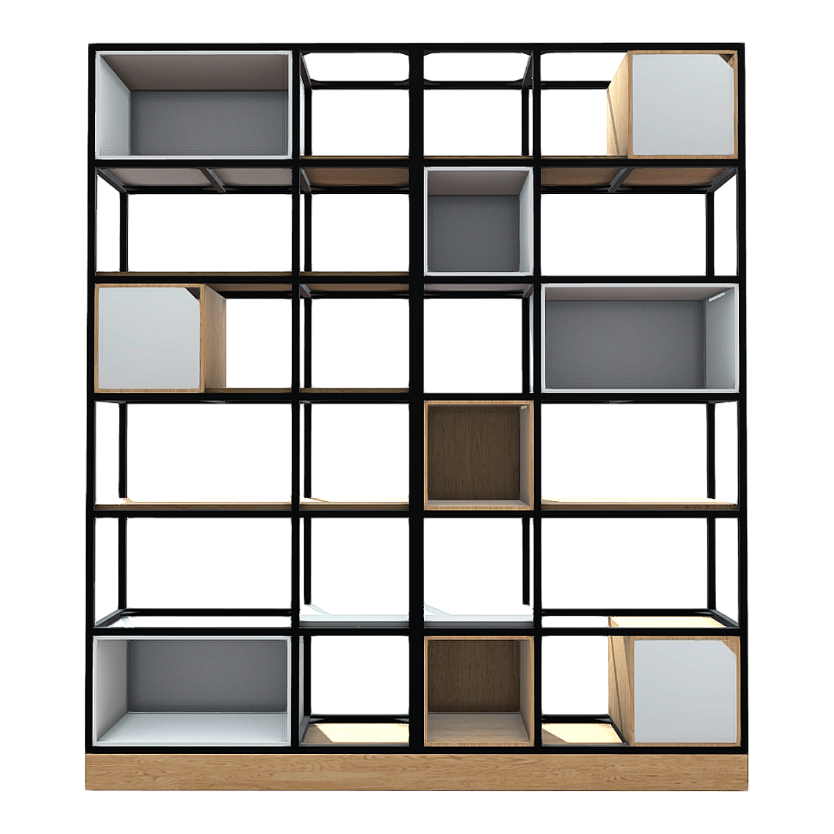 American Industrial Style Multi-layer Multi-functional Partition Floor-type Storage Rack Bookshelf Display Rack