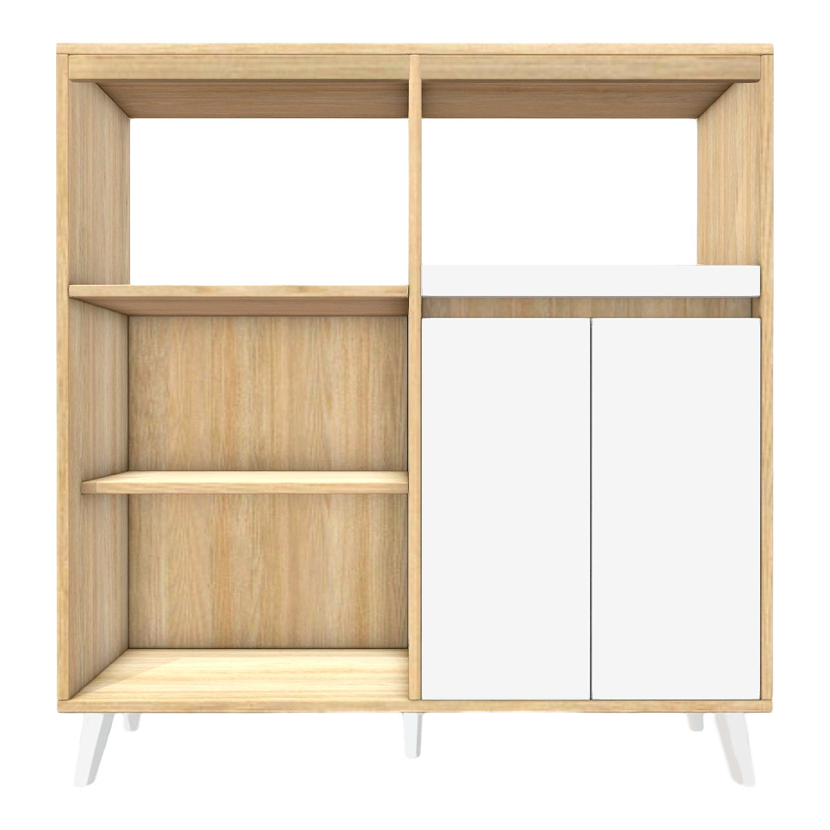 Home Oak Solid Wood White Ceramic Double Door Entrance Cabinet Wardrobe Locker