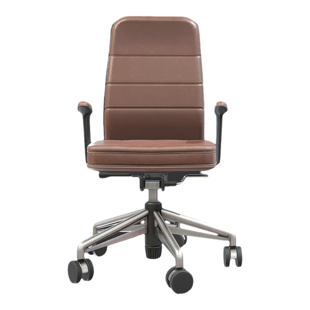 Home Office Metallic Brown Elastic Leather Swivel Chair Elevator Chair Boss Chair Backrest Armchair