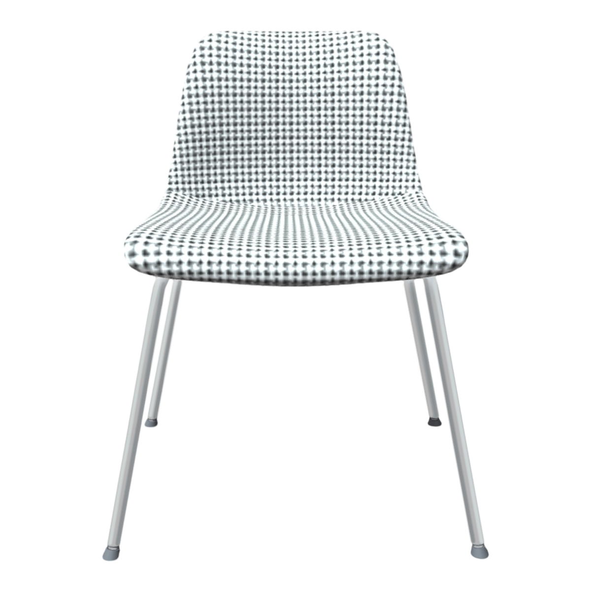 Modern Minimalist Metallic White Compilation Backrest Chair High Chair