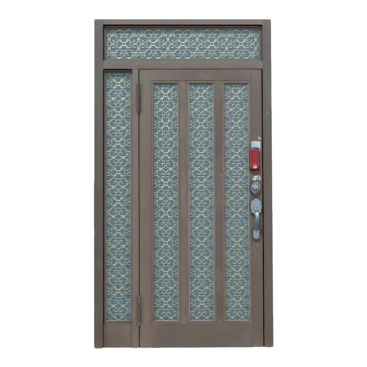 Household stainless steel metal security door key door anti-lock door doorbell