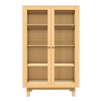 Modern Simple Oak Wood Multi-layer Display Cabinet Glass Cabinet Storage Cabinet