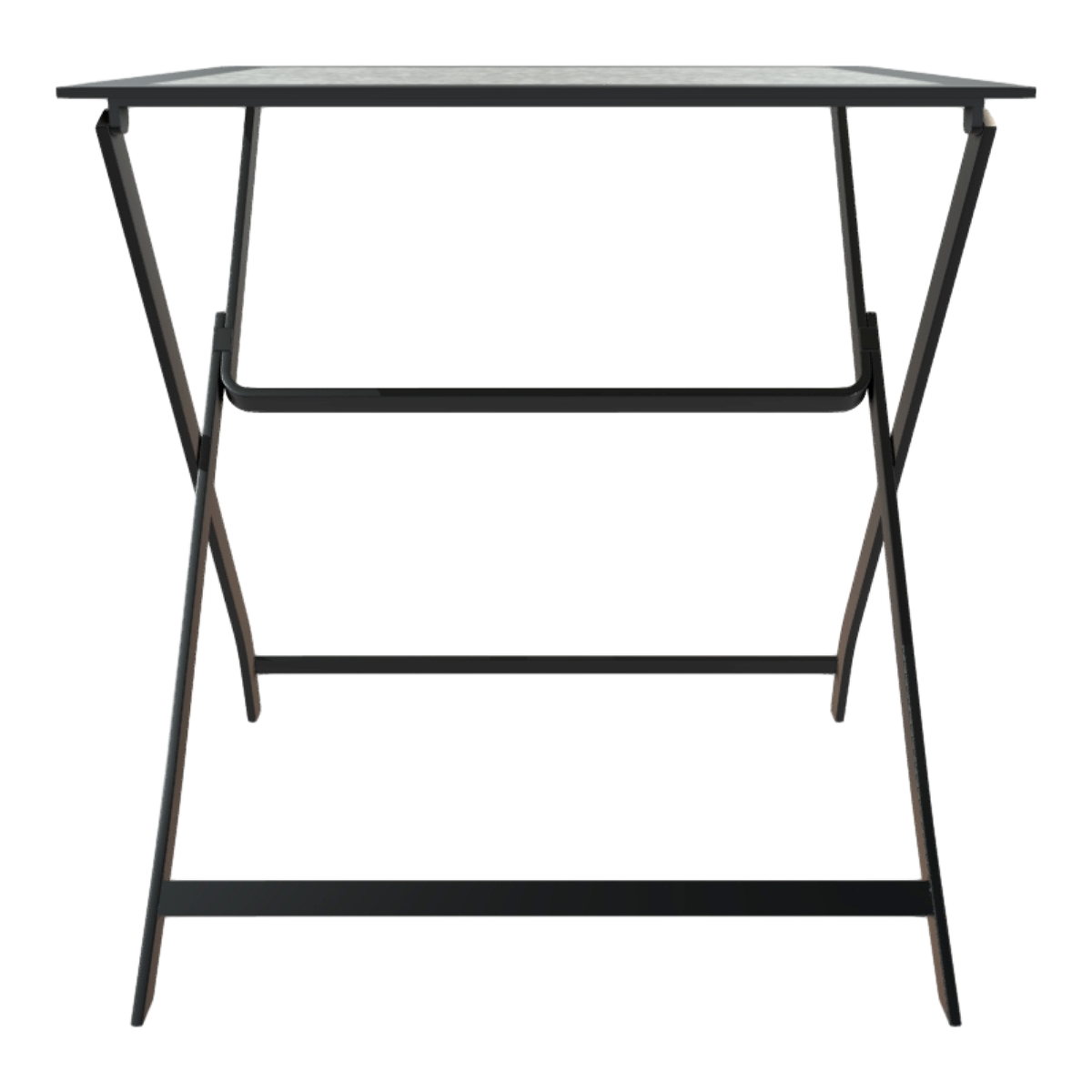 Indoor Outdoor Stainless Steel Metal Grey Marble Pattern Square Table Folding Table