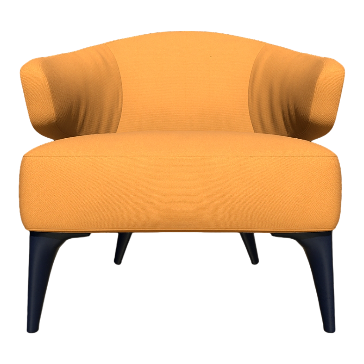 Nordic Living Room Balcony Orange Fabric Single Backrest Armrest Sofa Chair