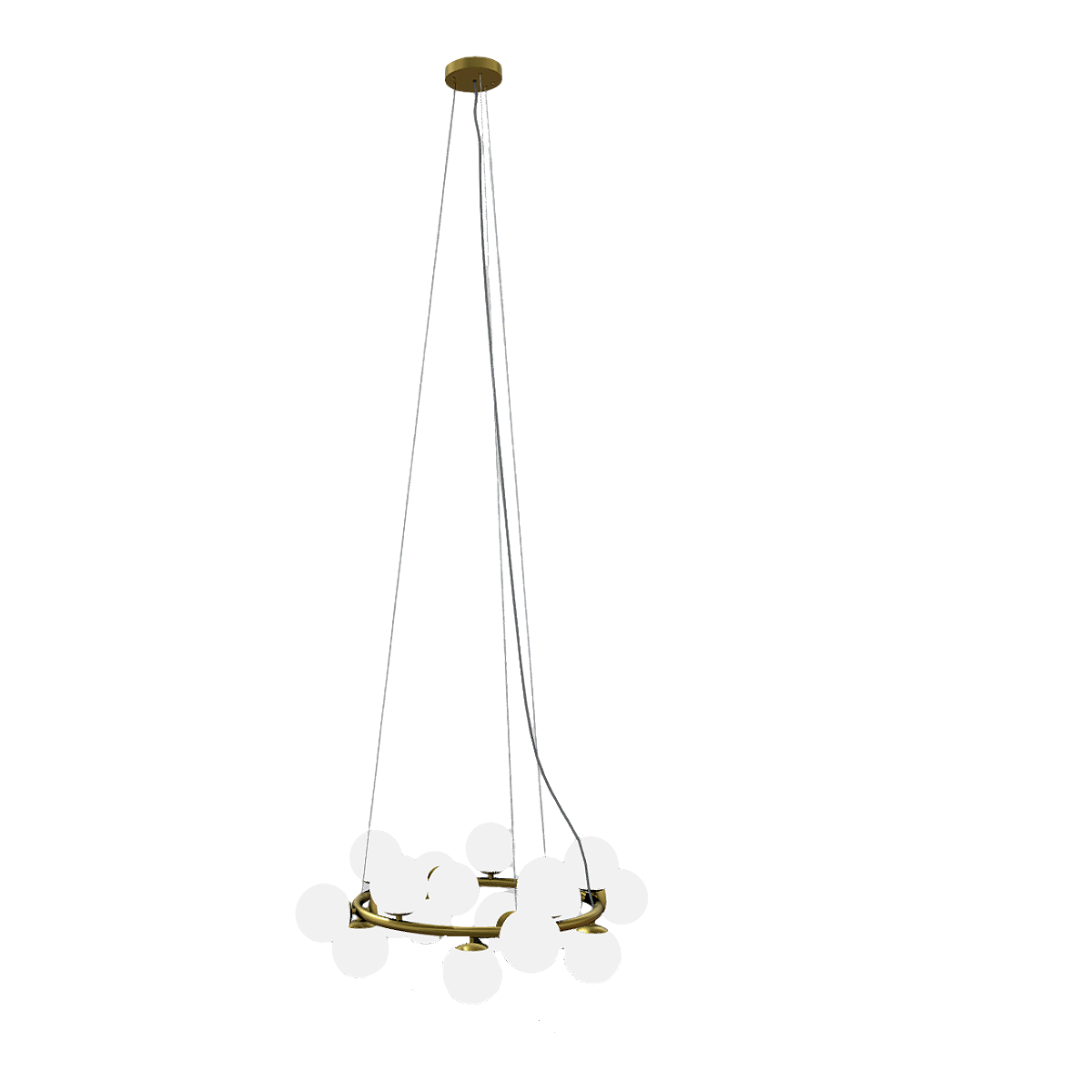 Nordic Simple Indoor High Chandelier Bubble Ball Glass Chandelier