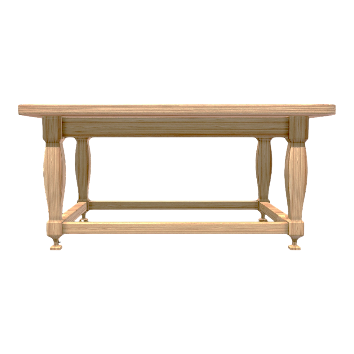 Modern Minimalist All-Oak Solid Wood Square Dining Table