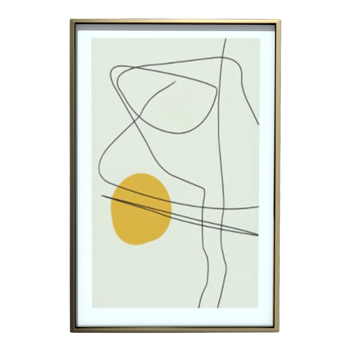 Modern Light Luxury Abstract Art Metal Frame Porch Painting Hanging Painting