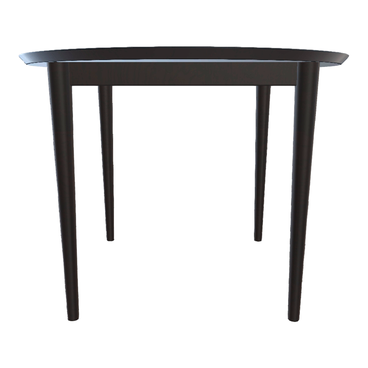 Nordic home solid wood black paint four-legged round table table-table
