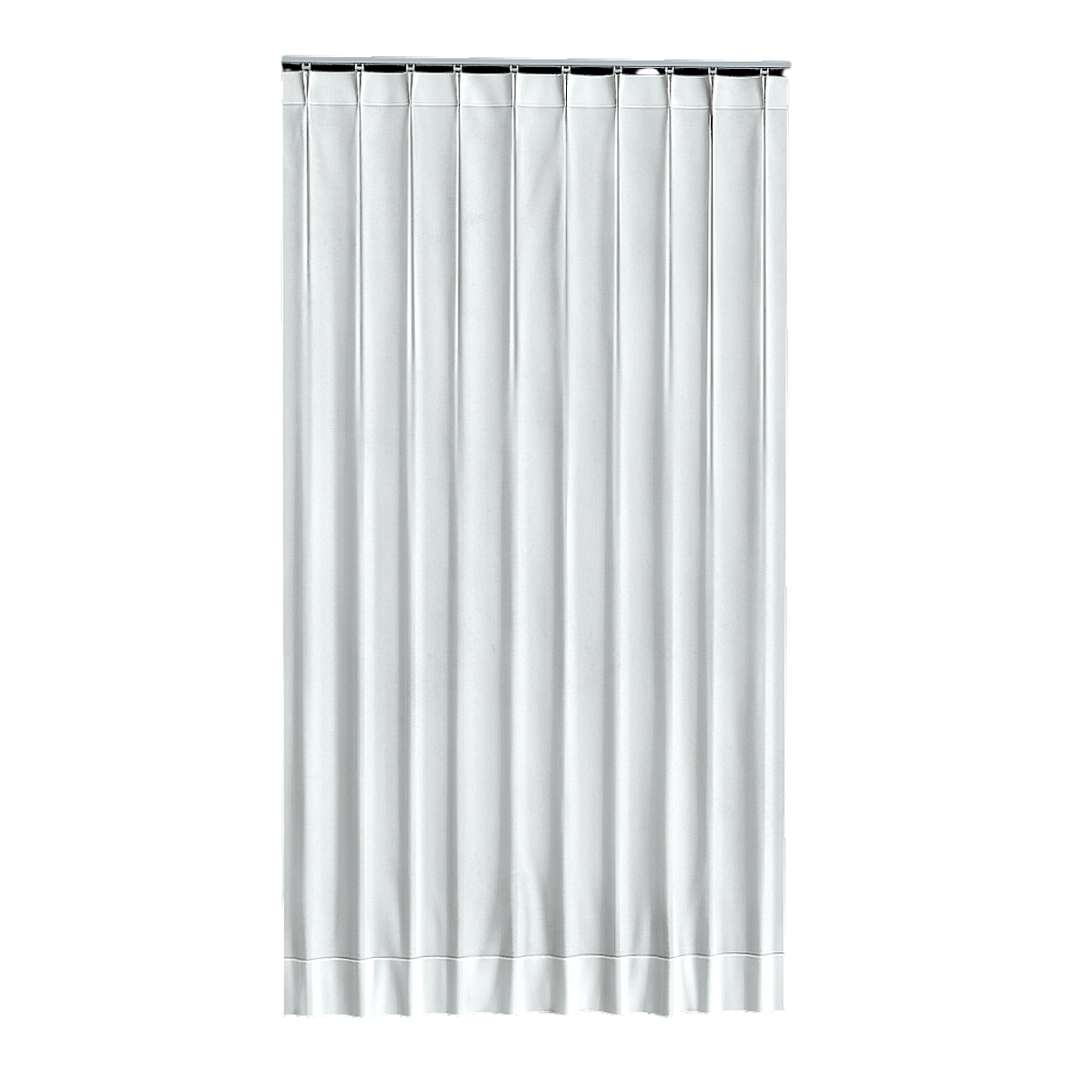 Home Living Room Bedroom Hanging Metal White Fabric Pleated Blackout Curtain