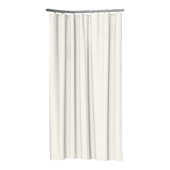 Home Living Room Bedroom Hanging Metal White Fabric Curved Corner Blackout Curtain