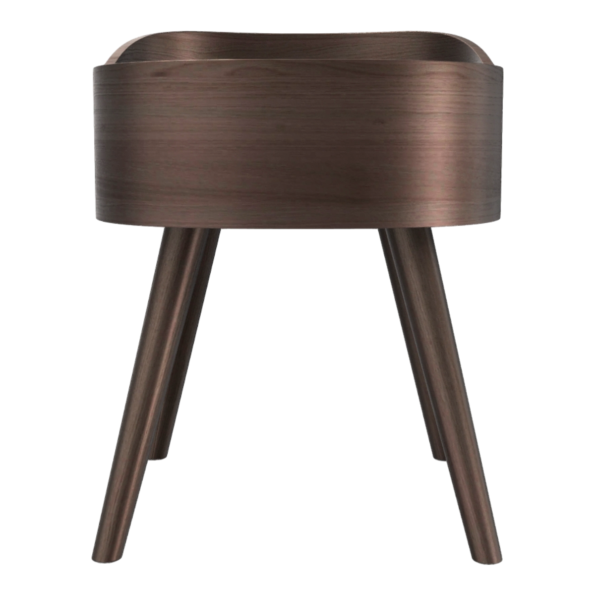 Nordic Style Solid Wood Ebony Bedside Table Drawer Cabinet Goblet Cabinet