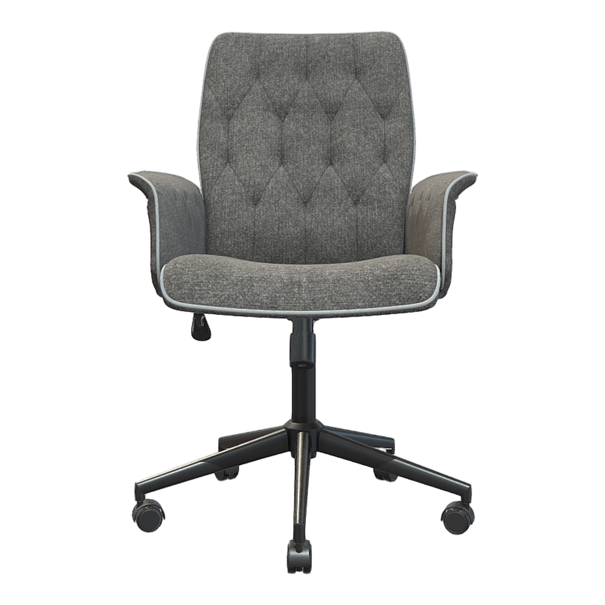 Nordic Home Office Metallic Grey Fabric Backrest Armrest Sofa Chair Swivel Chair Lifting Chair Boss Chair