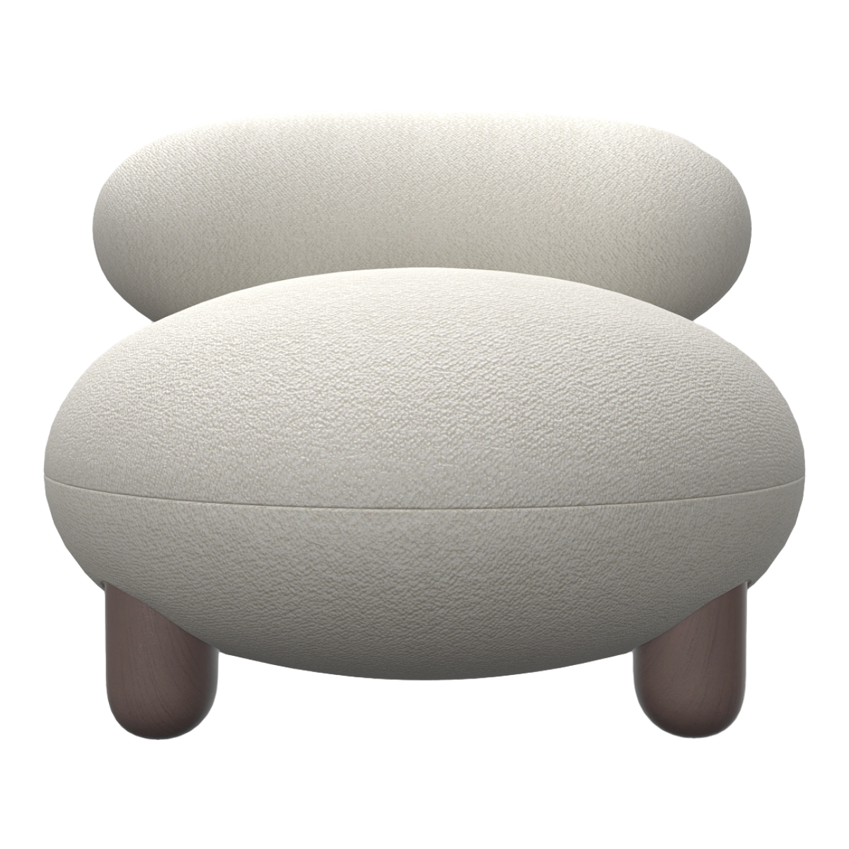 Modern Simple Living Room Bedroom Black Walnut Solid Wood Cream Style Cashmere Lamb Children's Single Backrest Chair