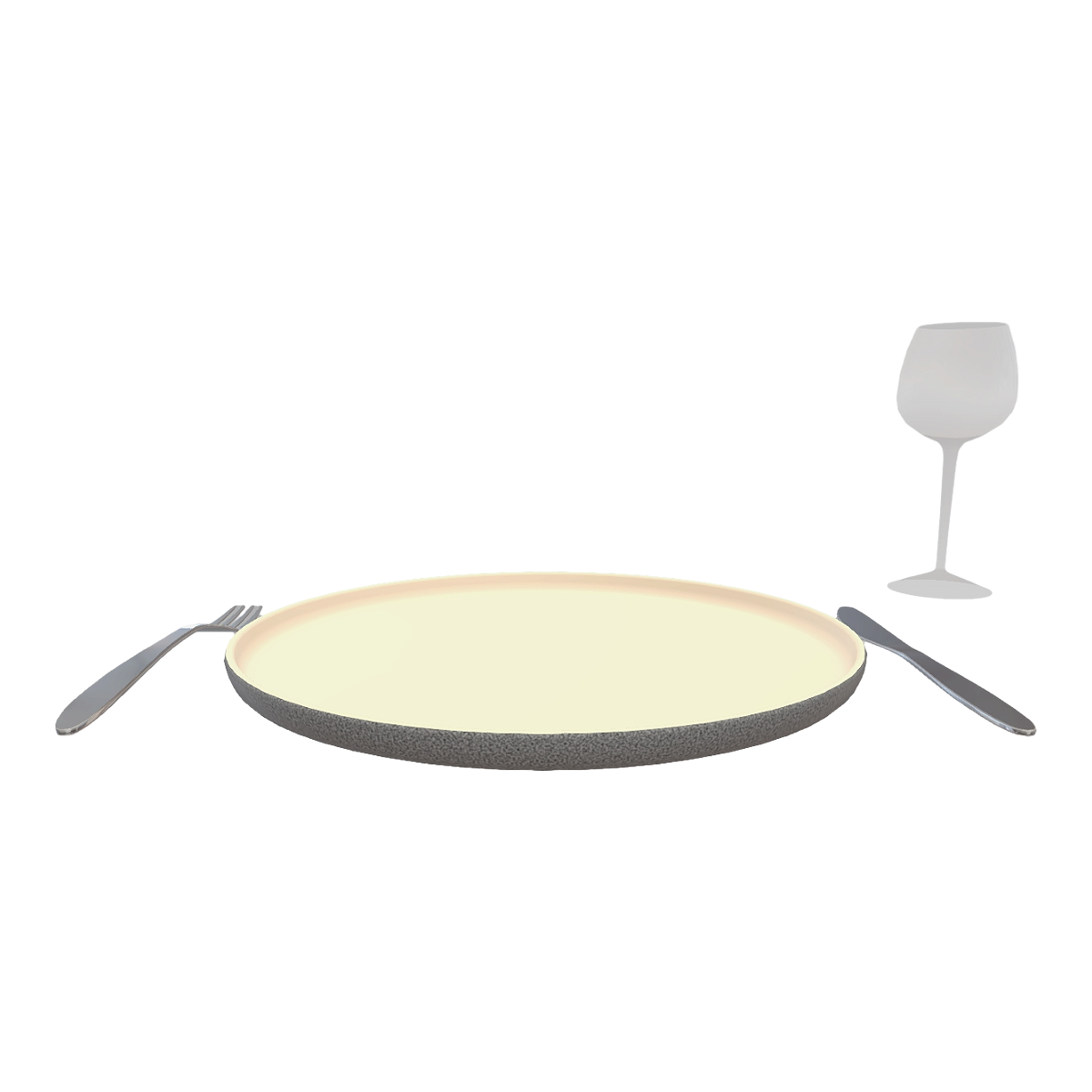 American Household Dinner Ceramic Plate Knife and Fork Glass Cup-Tableware