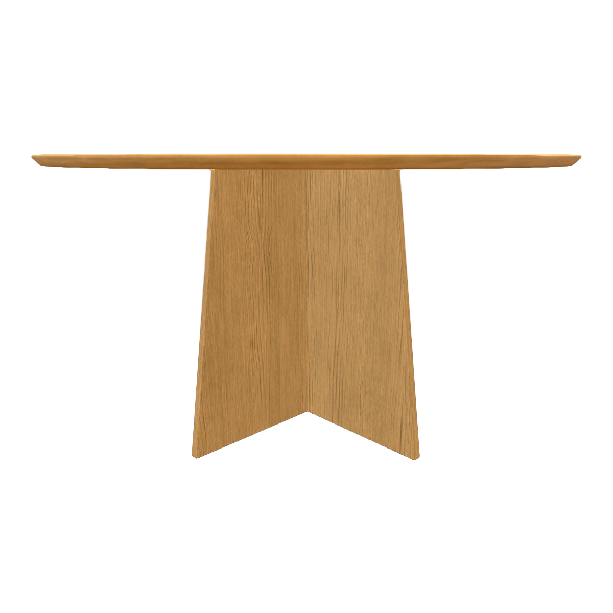 American Home Dinner Aoak Wood Grain Four-Leg Round Table-Table