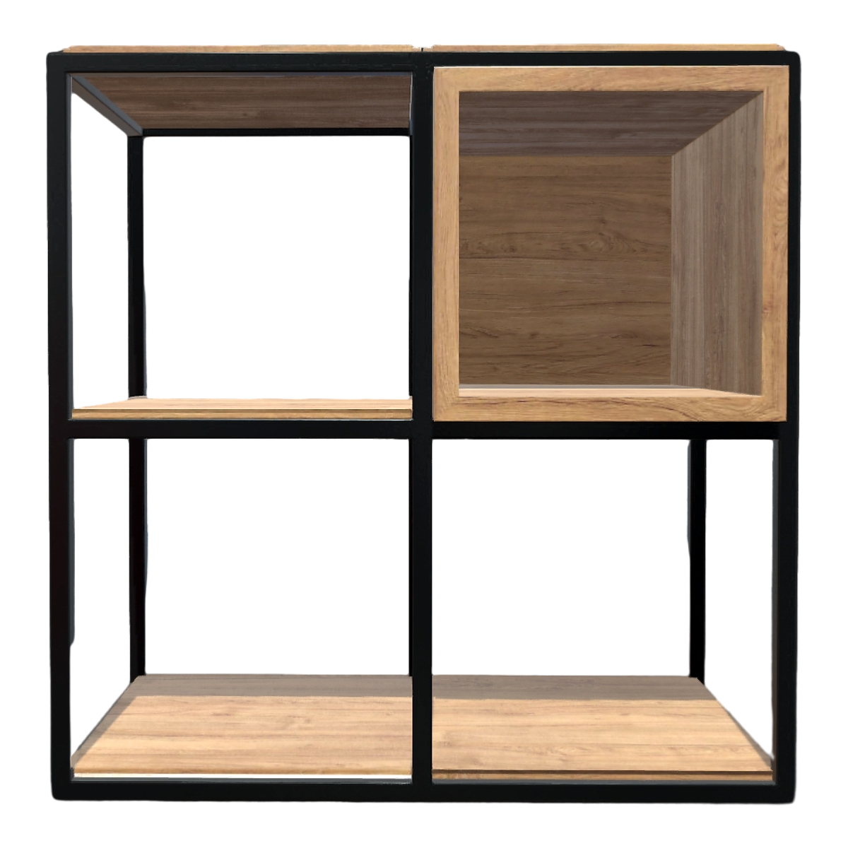 American Industrial Style Metal Rack Oak Solid Wood Storage Rack Display Rack Bookshelf-Small