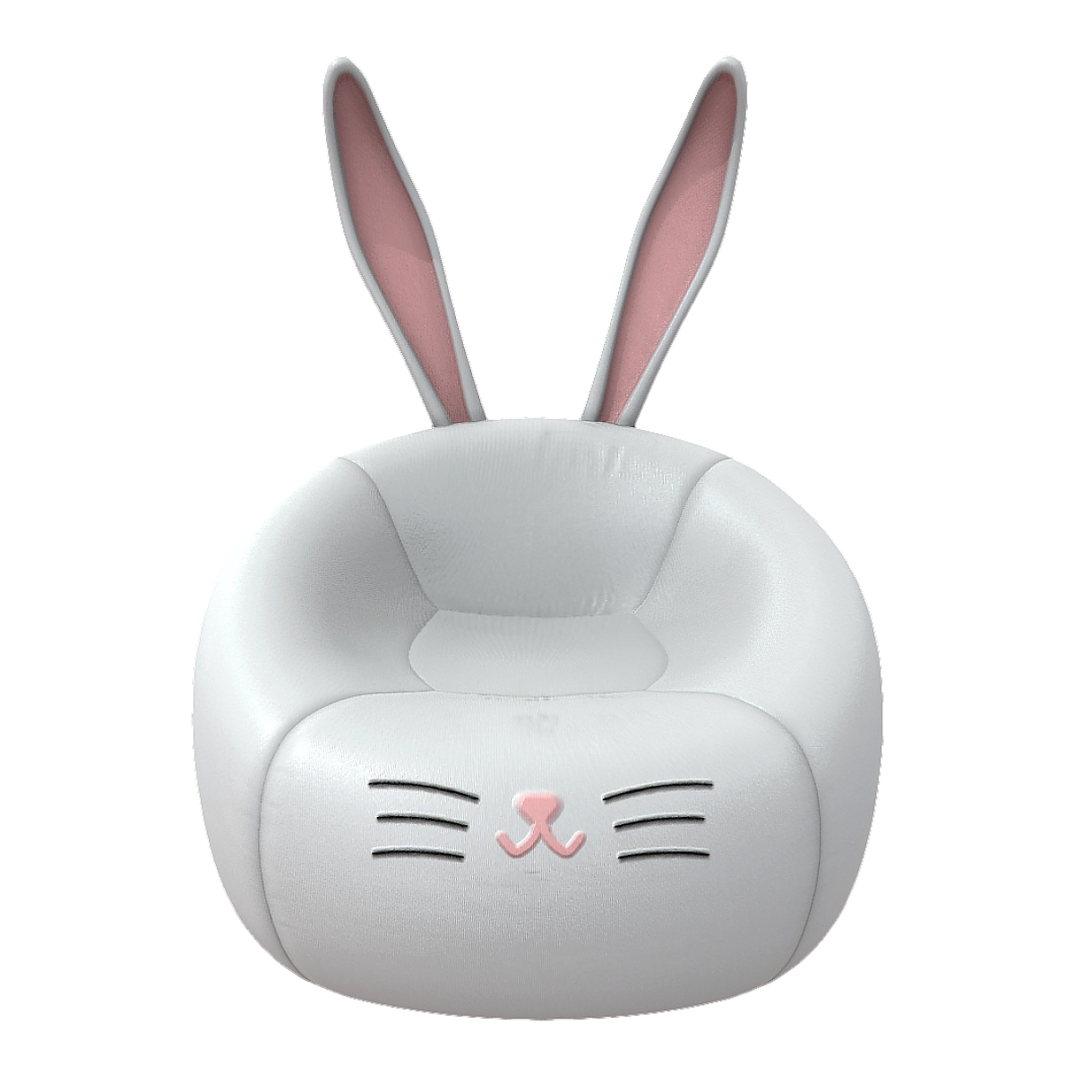 Modern Home White Fabric Bean Bag Sofa Lazy Sofa-White Rabbit Sofa