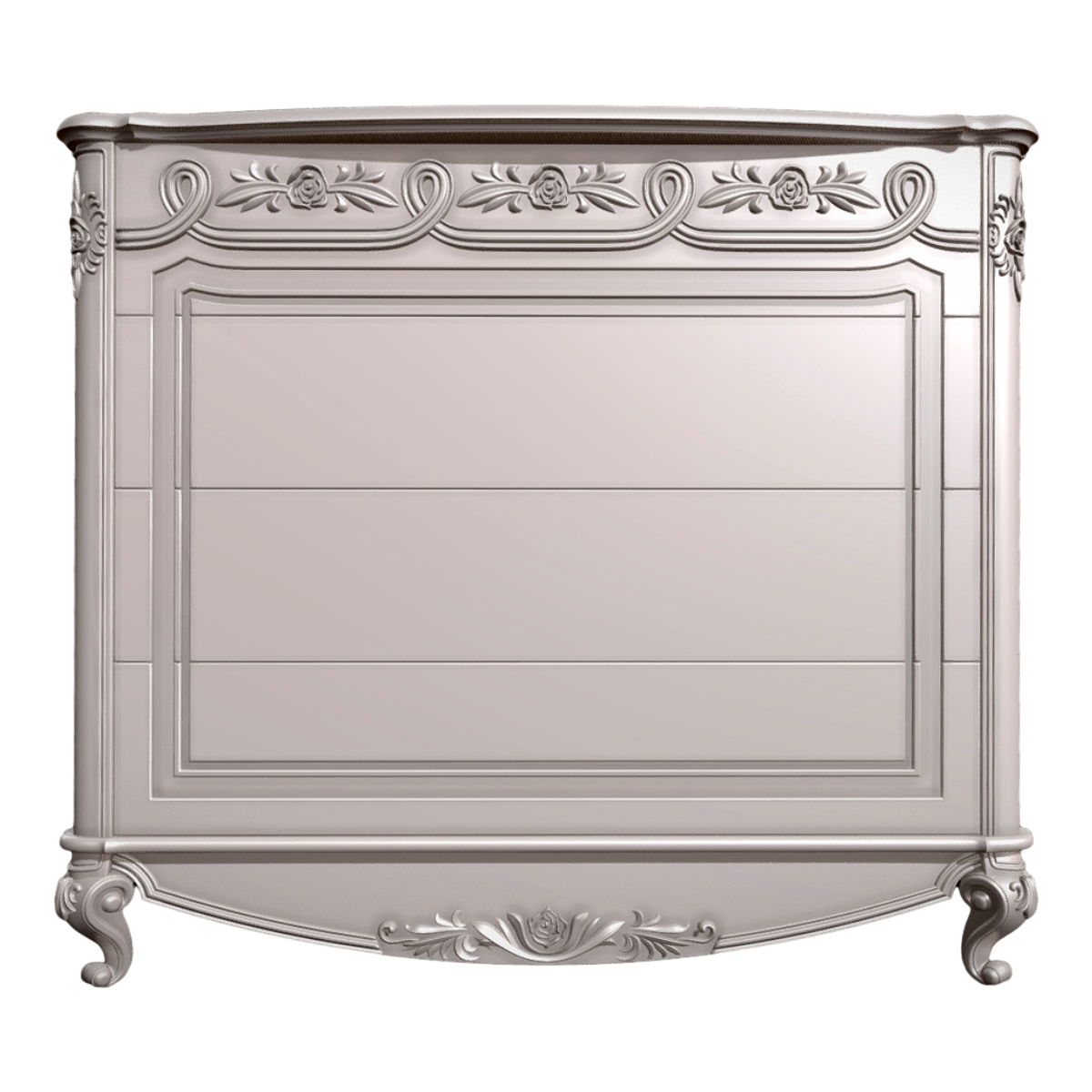 Living Room Bedroom Full Solid Wood Carved creamy-white Paint Bedside Table Entrance Cabinet Storage Cabinet