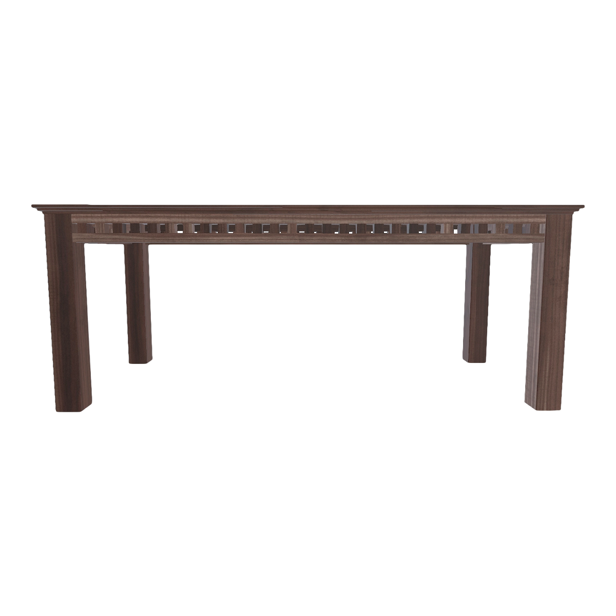 Indoor and Outdoor Full Black Walnut Hollow Design Long Table Square Table Four Leg Table Dining Table-Table