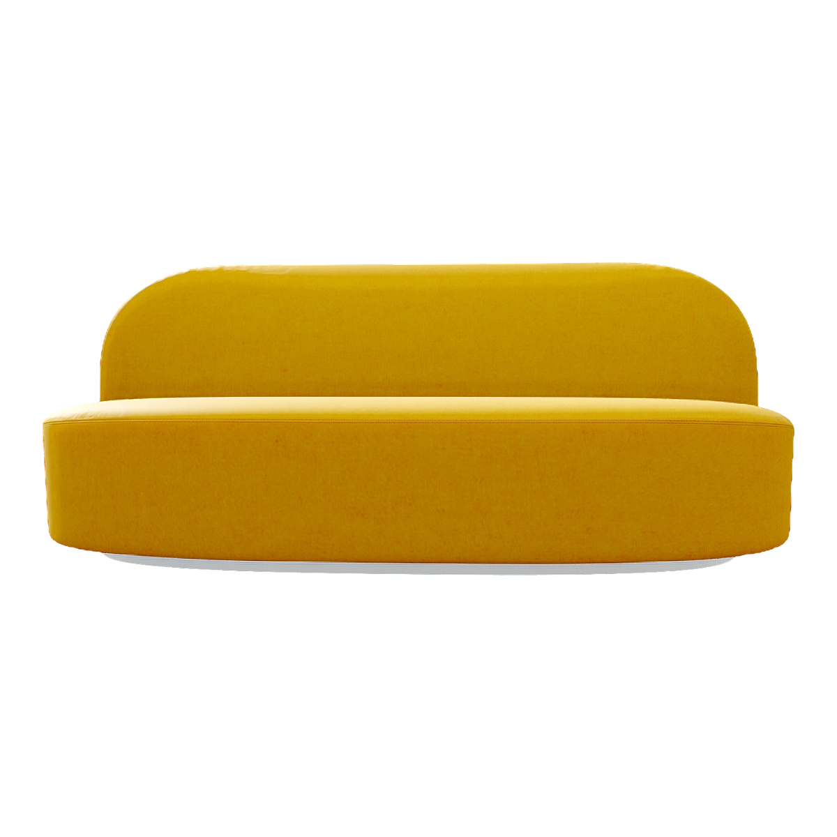 Shopping Mall Rest Area Household Metal Base Yellow Fabric Multi-person Backrest Leisure Sofa