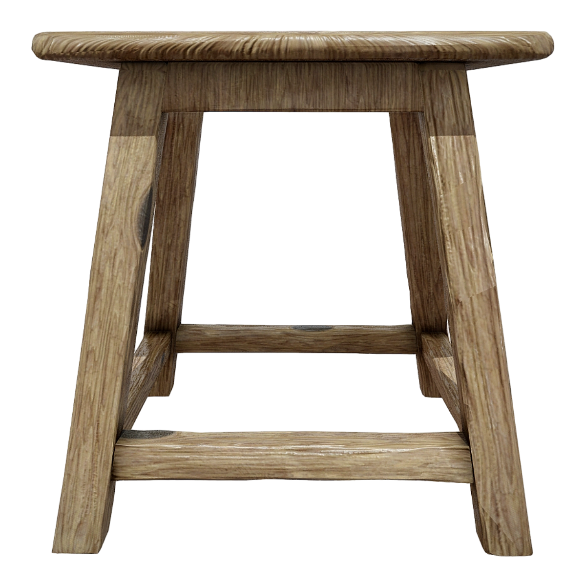 Chinese Retro Full Walnut Solid Wood Square Stool Low Stool Four-legged Stool