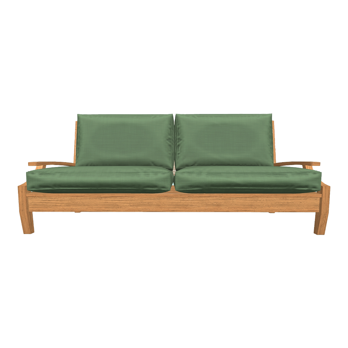 Modern Home Beech Solid Wood Board Rack dark green Fabric Cushion Double Backrest Armrest Sofa Chair-Double Sofa