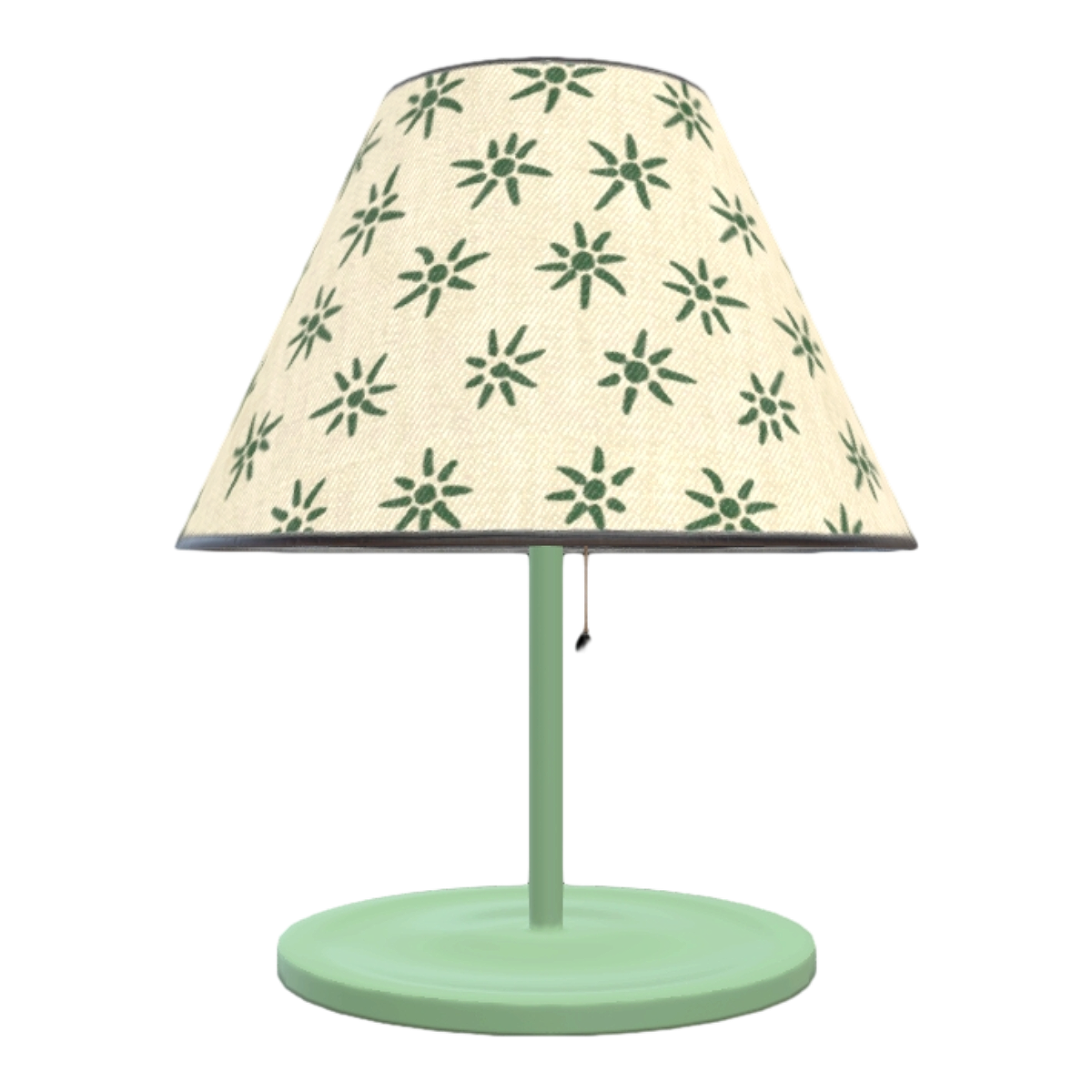 Bedroom Home Simple Metal Bracket White Pattern Lampshade Hand-pulled Table Lamp-Bedside Lamp