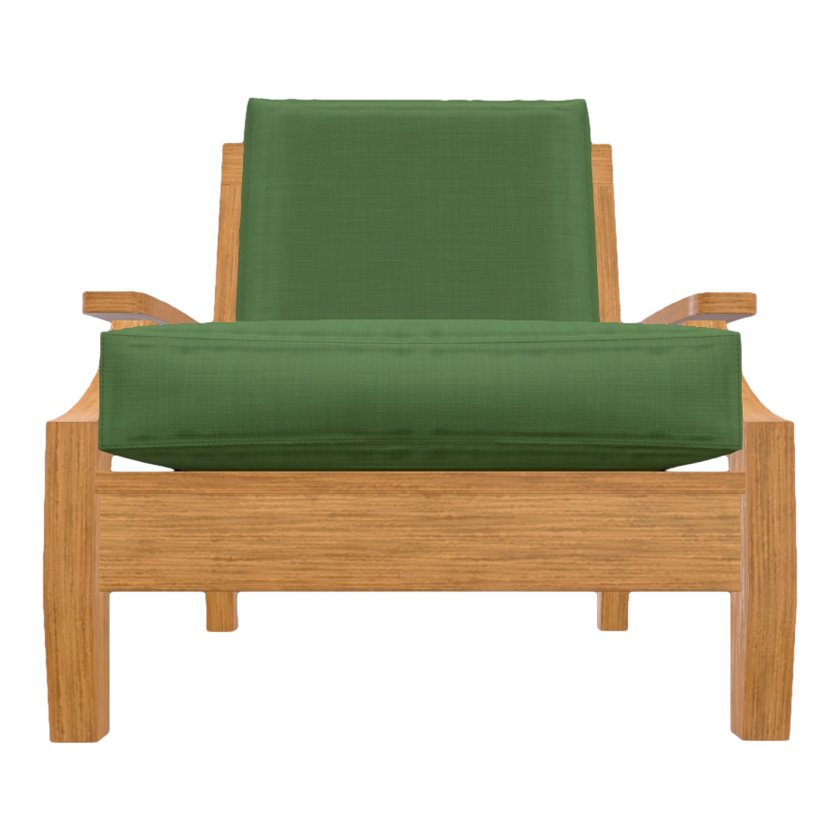 Modern Home Beech Solid Wood Board Rack dark green Fabric Cushion Single Backrest Armrest Sofa Chair-Single Sofa