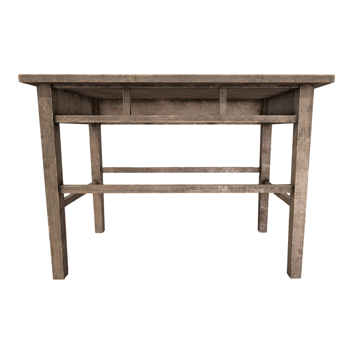 Modern Minimalist All-Oak Solid Wood Four-Leg Table Square Table Desk Study Table