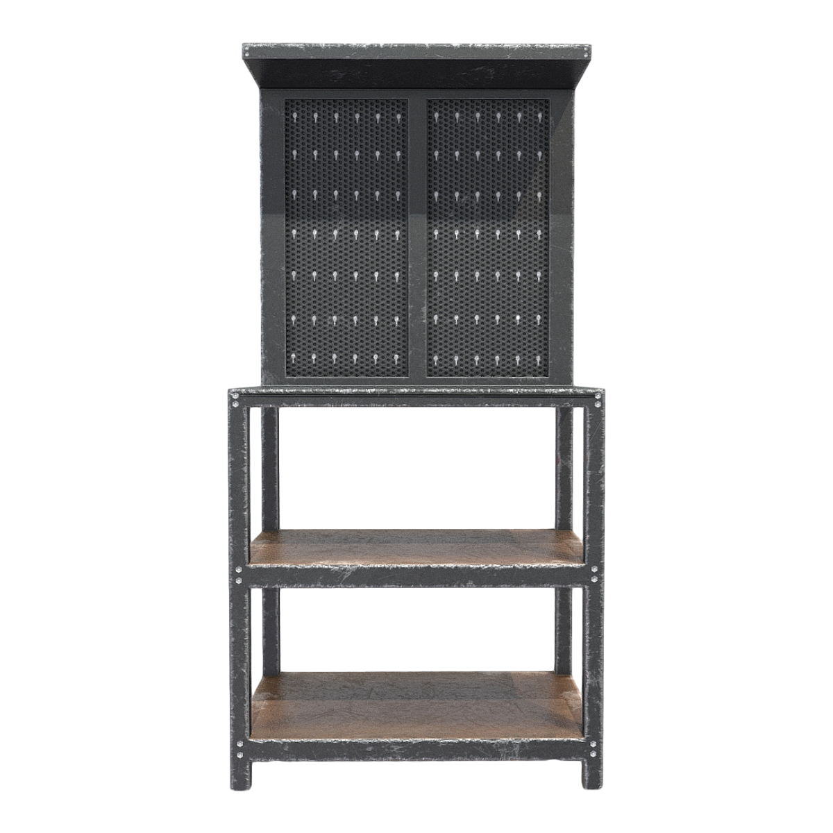 Household Old All Rust Iron Metal Three-Layer Storage Rack Display Rack Storage Rack