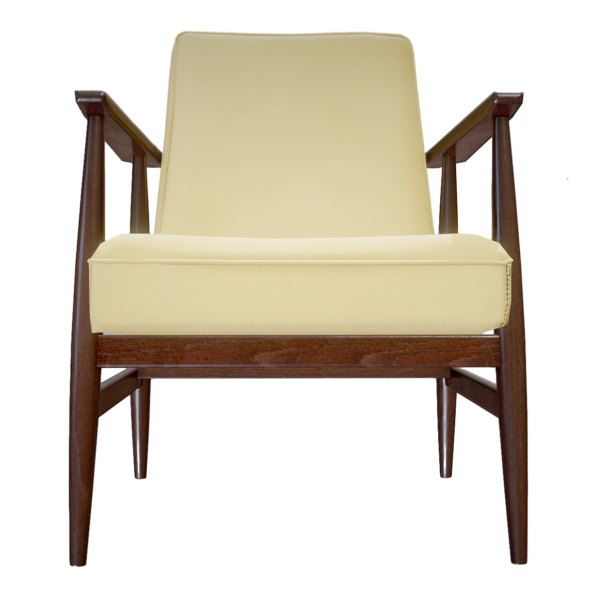 Japanese Style Home Black Walnut Solid Wooden Frame Beige Fabric Removable and Washable Single Backrest Armrest Sofa Chair