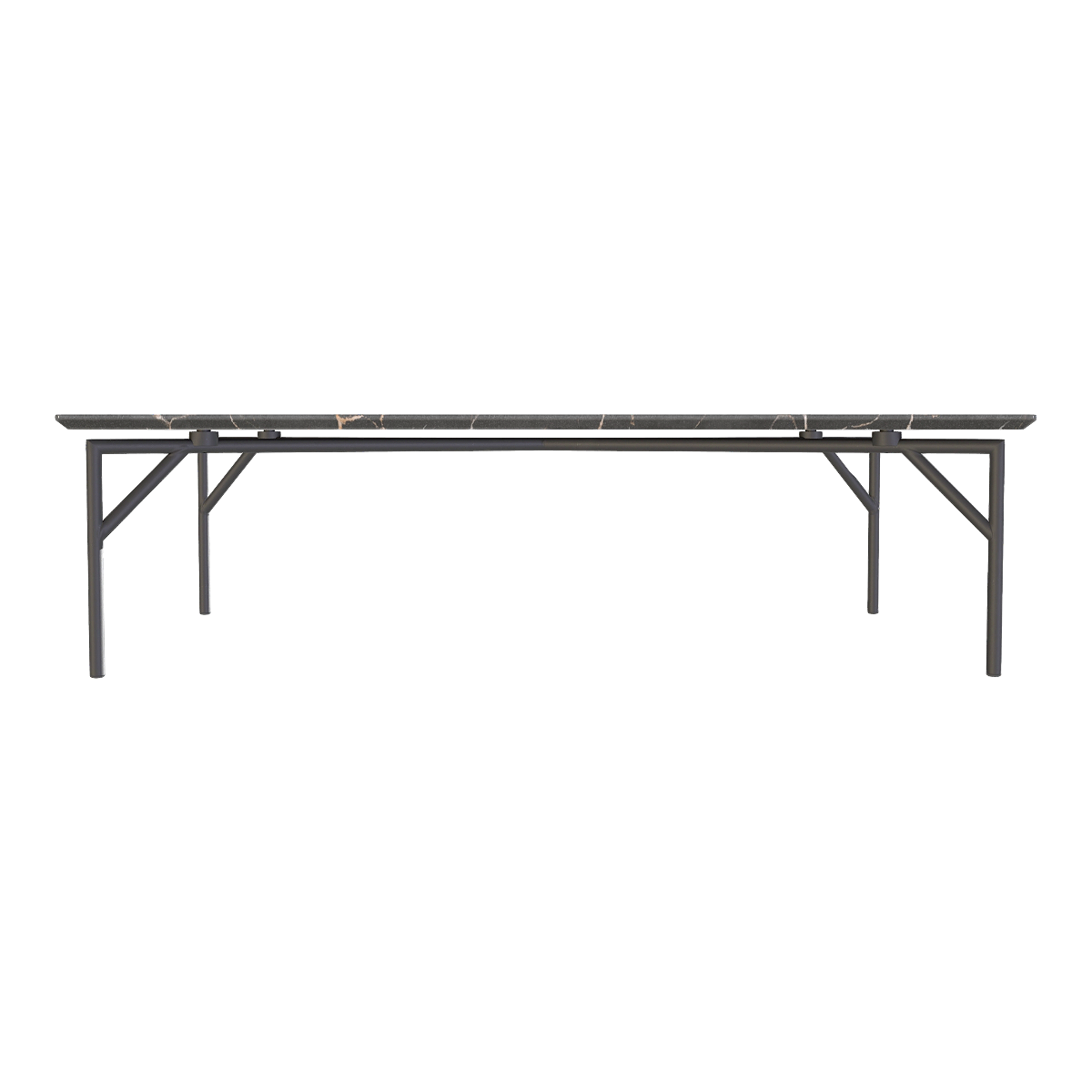 Modern Simple Stainless Steel Metal Bracket Black Pattern Marble Coffee Table Coffee Table Square Table