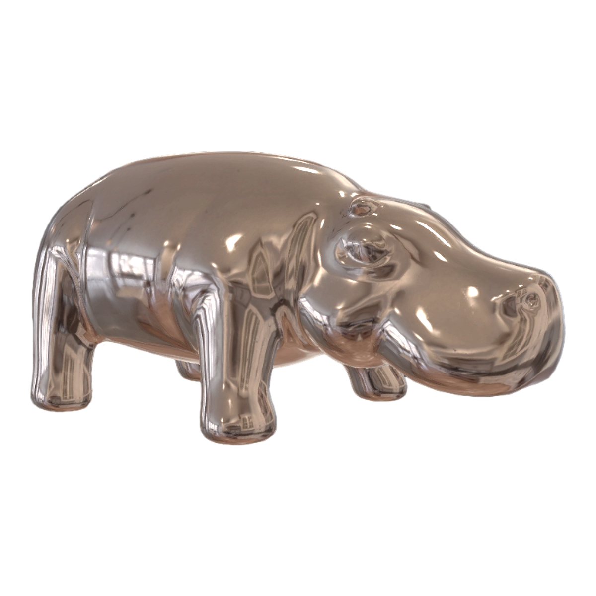 Modern Desktop Decoration Hippo Bronze Decorations Art