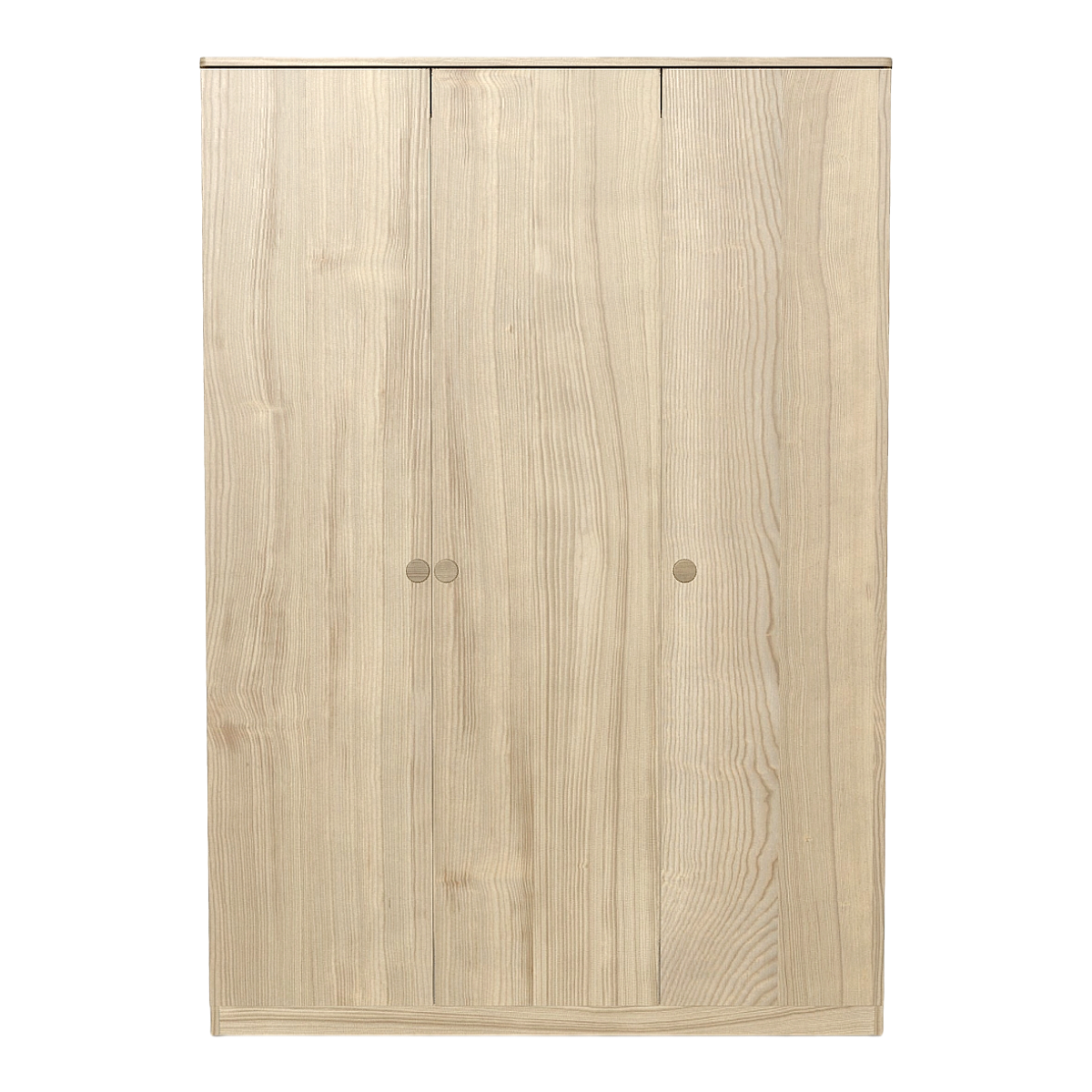 Bedroom Household Full White Oak Solid Wood Single and Double Open Door Large Capacity Wardrobe Storage Cabinet