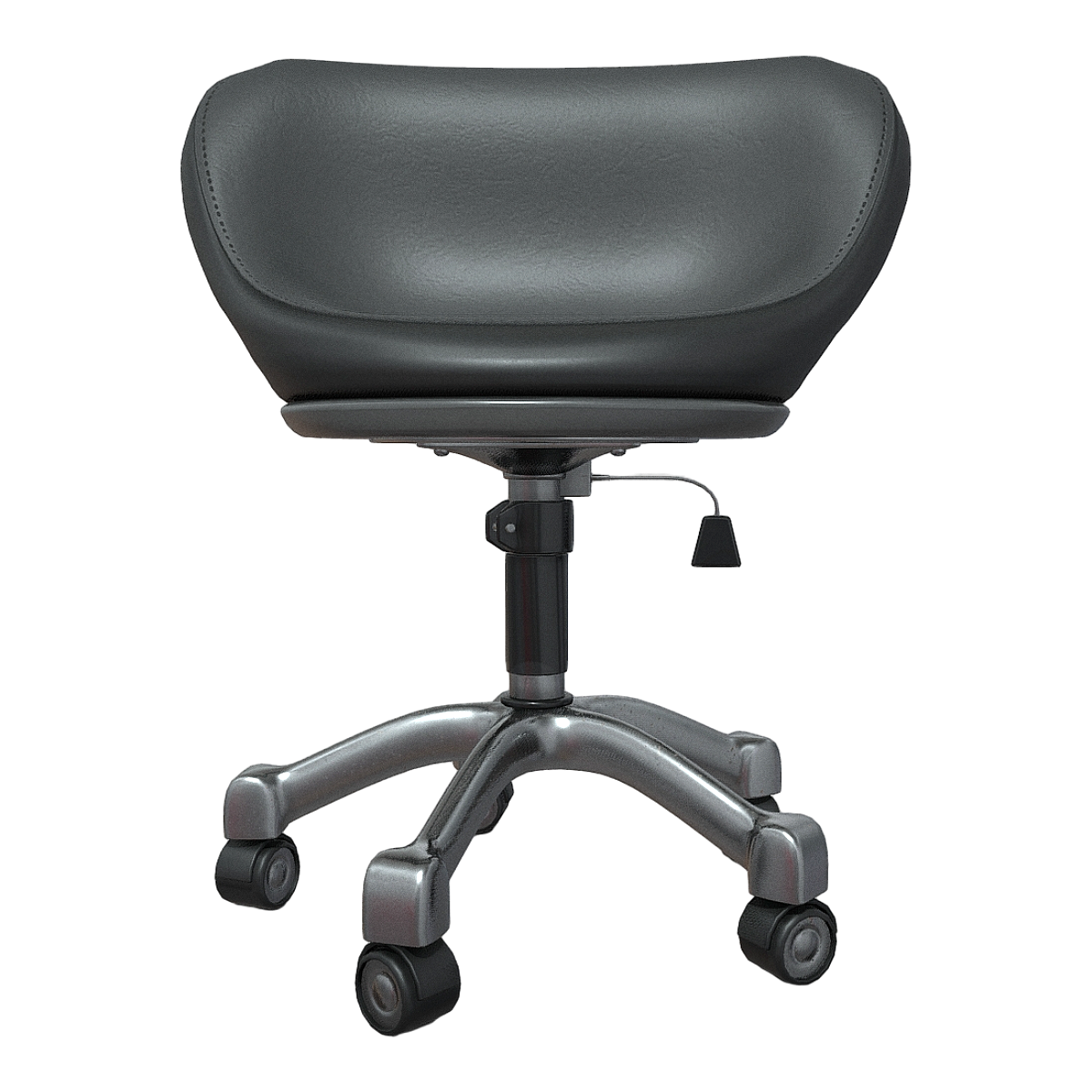 Office Household Stainless Steel Metal Bracket Removable Black Leather Backrest Chair Swivel Chair