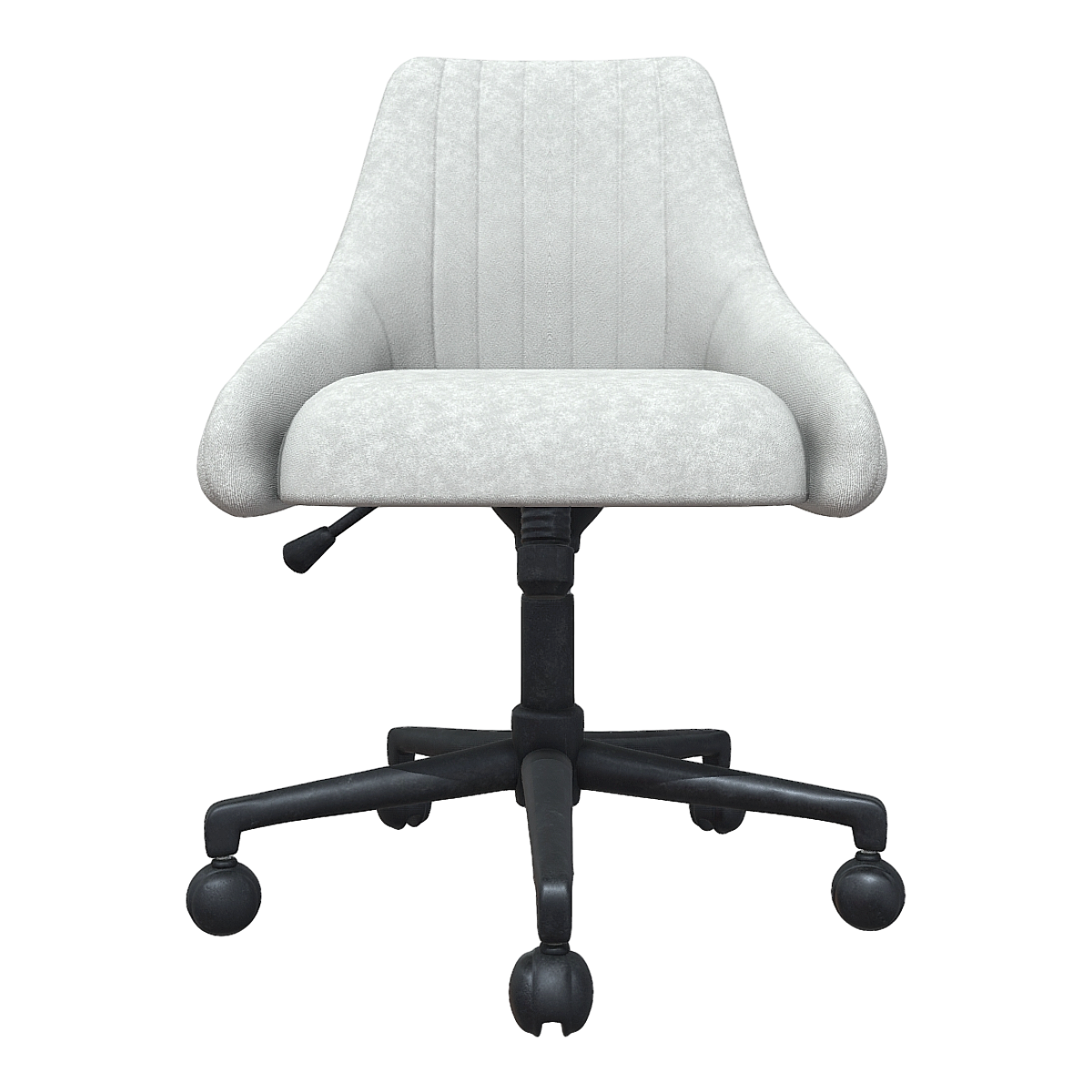 Office Home Metal Base Bracket light gray Fabric Single Backrest Upholstered Office Chair Swivel Chair Lifting Chair